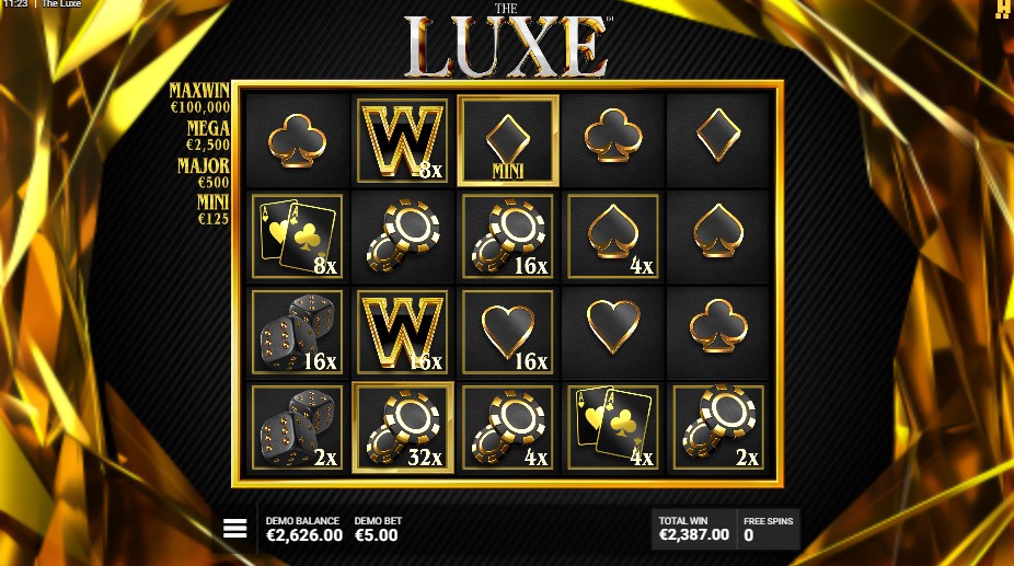 free spins the luxe