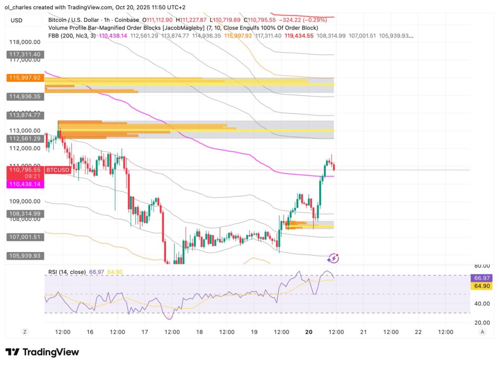 Crypto: Cotización del Bitcoin en 1 hora