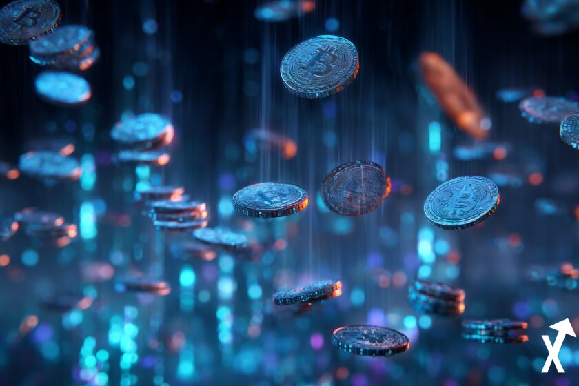 crypto rain in a blue vibe, airdrops
