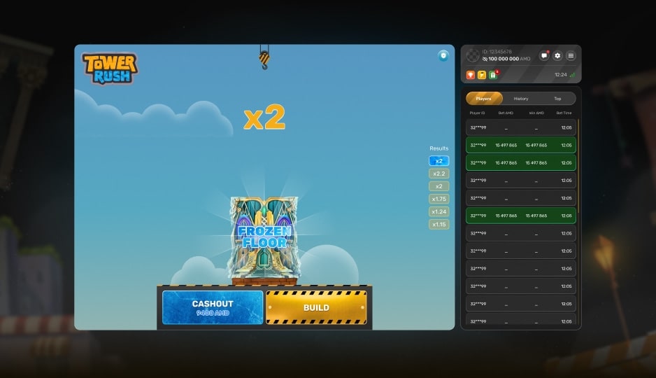 frozen floor tower rush