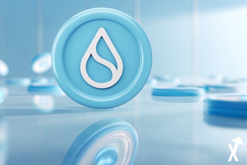 sui coin bleu blanc sur fond bleu ciel