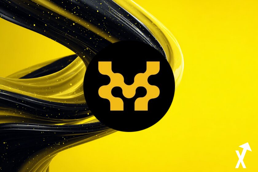 move coin sur fond jaune et noir tornade