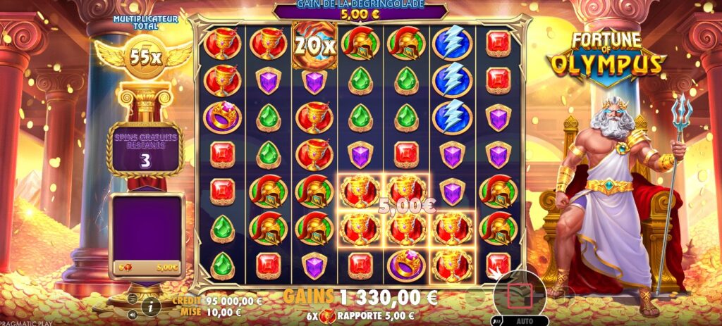 fortune of olympus super free spins