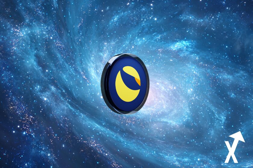 Galaxie lumineuse en blanc éclatant et bleu ciel, spirales cosmiques fluides et détaillées, nuages d’étoiles brillants, poussière stellaire scintillante avec un coin terra classic au centre