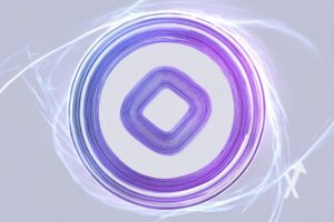 coin Monad MON sur un fond blanc avec aura blanche