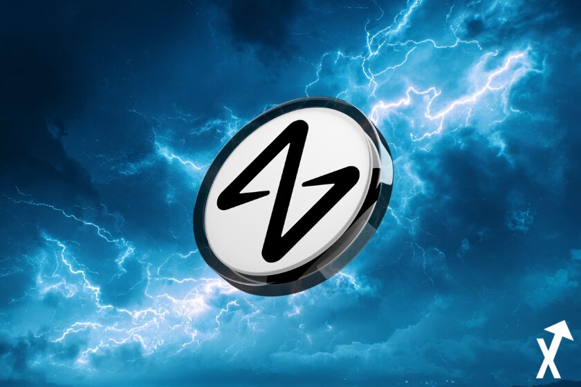 electrique eclairs colorés bleu blanc avec coin near protocol au centre